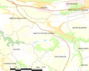 Poziția localității Saint-Victor-de-Cessieu