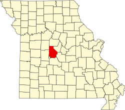 map of Missouri highlighting Morgan County