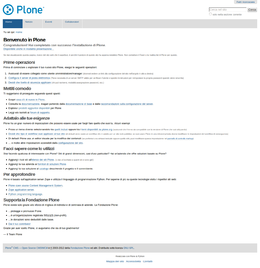 Pagina iniziale di Plone 4.2