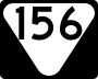 State Route 156 marker