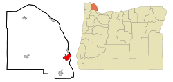 Location in Oregon