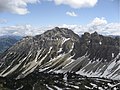 Blick von der Lachenspitze auf Leilachspitze und Luchsköpfe