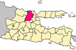 Location within East Java