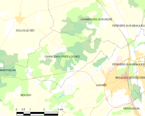 Poziția localității Chanceaux-près-Loches