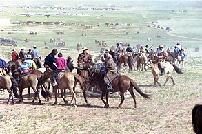 モンゴルの伝統騎手