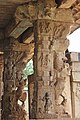 Yali pillars at Ranganatha temple in Neerthadi, Chitradurga district, Karnataka