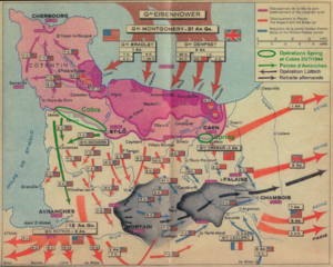 התפתחות המערכה בנורמנדי והפריצה החוצה של כוחות בעלות הברית