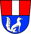 Volpe seduta rivoltata d'argento (Taufkirchen, Germania)