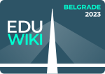 Logo for the EduWiki conference in Belgrade 2023