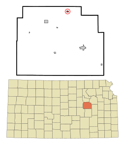 Location within Morris County and Kansas