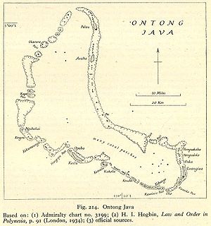 Historische Karte des Ontong-Java-Atolls