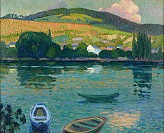 The Banks of Belbeuf (Boats), by Robert Antoine Pinchon. 1909.