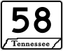 State Route 58 marker