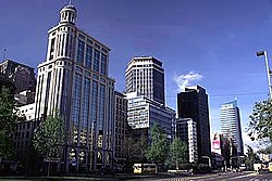 Alameda del Libertador Bernardo O'Higgins, a large boulevard in downtown Santiago.