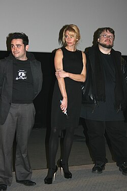 Juan Antonio Bayona, Belén Rueda a Guillermo del Toro na pařížské premiéře, 2008