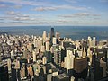 Vista panoramica di Chicago con al centro il John Hancock Center