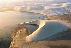 Sand dunes at Khor Al Adaid, photographed in 2004.