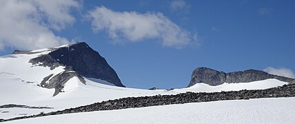 Couloir-ul[f] Porten dintre Galdhøpiggen și Vesle Galdhøpiggen