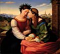 Italia et Germania (copie d'une œuvre de Johann Friedrich Overbeck)