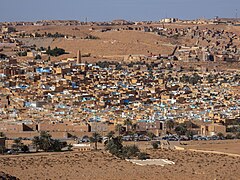 La vallée du Mzab, vue sur le ksar de Beni Isguen, 2023.