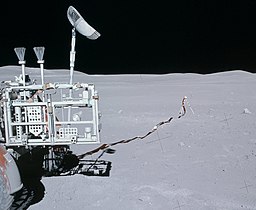 The Lunar Portable Magnetometer (LPM) was used to take a magnetic field measurement at the north rim of Spook