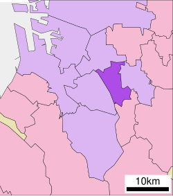 東區在大阪府的位置