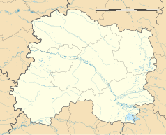 Mapa konturowa Marny, w centrum znajduje się punkt z opisem „Rouffy”