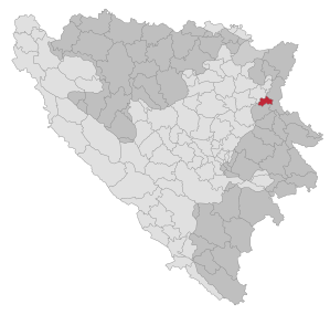 Lage der Gemeinde Osmaci in Bosnien und Herzegowina (anklickbare Karte)