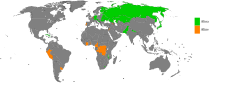 Land hvor Alina (grønt) er mye brukt