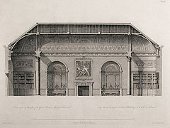 Sección transversal de la biblioteca, Kenwood House, Londres