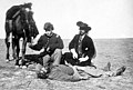 Scalped corpse of buffalo hunter Ralph Morrison found after an 1868 encounter with Cheyennes, near Fort Dodge, Kansas