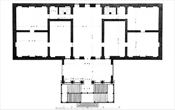 Floor plan (drawing by Ottavio Bertotti Scamozzi, 1778)
