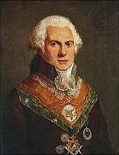 Portrait en peinture d'un notable du XVIIIe siècle