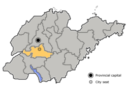 泰安市在山東省的地理位置