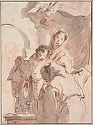 Giovanni Battista Tiepolo, Gospa s Djetetom i svecom, oko 1755.