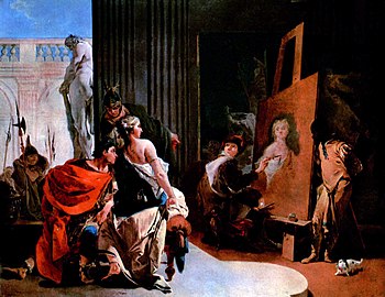 Apelles Kos o poltrediñ Kampaspe (c. 1725)