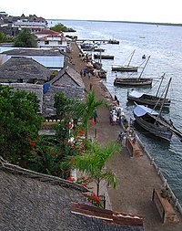 Hafenabschnitt in Lamu