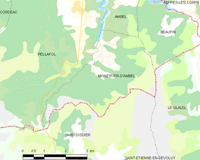 Poziția localității Monestier-d'Ambel