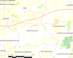 Poziția localității Brains-sur-Gée