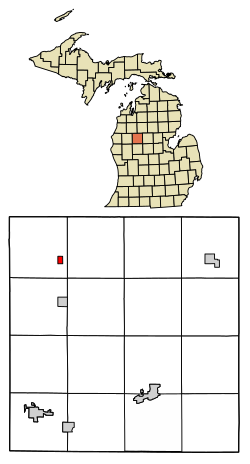 Location of Tustin, Michigan