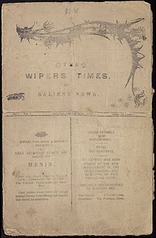 "The Wipers Times", front page of the first issue (12 February 1916)