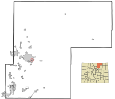 Location in Weld County and the state of کولوراڈو