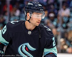 Colorado Avalanche at Seattle Kraken - 2023-04-24 - Round 1 Game 4 - Vince Dunn warmups (52844806239).jpg