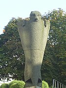 Escultura dun guerreiro, en Ferrol.