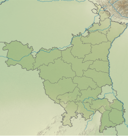 Location of the reservoir within Haryana