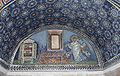 Bogskab med evangelierne. Mosaik fra 400-tallet i Galla Placidias mausoleum i Ravenna med Skt. Laurentius