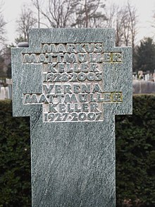 Grab von Markus Mattmüller auf dem Friedhof am Hörnli, Riehen
