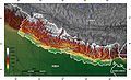 Topographische Karte Nepals