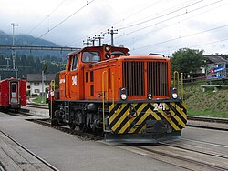 Az RhB Gm 4/4 241 Küblisben (2003)