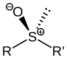 Structuurformule van een sulfoxide